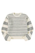 Relaxed Striped Crew Neck Drop Shoulder Knit Sweater
