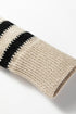 Relaxed Striped Exposed Seam Crew Neck Sweater