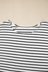 Relaxed Striped Scoop Neck Half Sleeve Soft Knit Top