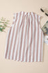 Relaxed Striped Sleeveless Button Front Collared Shirt