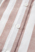 Relaxed Striped Sleeveless Button Front Collared Shirt