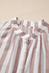 Relaxed Striped Sleeveless Button Front Collared Shirt