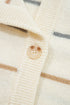 Relaxed Striped V Neck Button Front Cardigan
