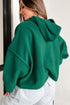 Relaxed Textured Exposed Seam Drop Shoulder Hoodie