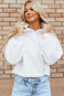 Relaxed Textured Exposed Seam Drop Shoulder Hoodie