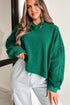 Relaxed Textured Exposed Seam Drop Shoulder Hoodie