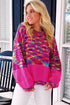 Relaxed Textured Knit Balloon Sleeve Pullover Sweater