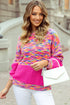 Relaxed Textured Knit Balloon Sleeve Pullover Sweater