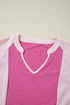 Relaxed Textured Panel Drop Shoulder Pullover Top