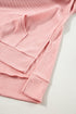 Relaxed Textured Waffle Knit Kangaroo Pocket Hoodie