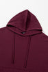 Relaxed Textured Waffle Knit Kangaroo Pocket Hoodie