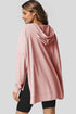 Relaxed Textured Waffle Knit Kangaroo Pocket Hoodie