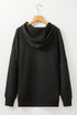 Relaxed Textured Waffle Knit Kangaroo Pocket Hoodie