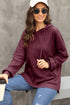 Relaxed Textured Waffle Knit Kangaroo Pocket Hoodie
