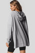 Relaxed Textured Waffle Knit Kangaroo Pocket Hoodie