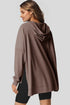 Relaxed Textured Waffle Knit Kangaroo Pocket Hoodie