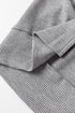 Relaxed Textured Waffle Knit Kangaroo Pocket Hoodie