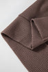 Relaxed Textured Waffle Knit Kangaroo Pocket Hoodie