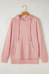Relaxed Textured Waffle Knit Kangaroo Pocket Hoodie