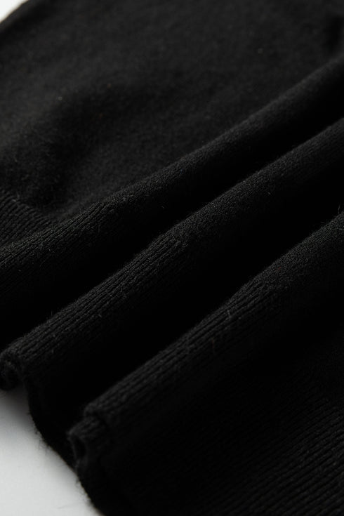 Relaxed V Neck Contrast Trim Pullover Sweater