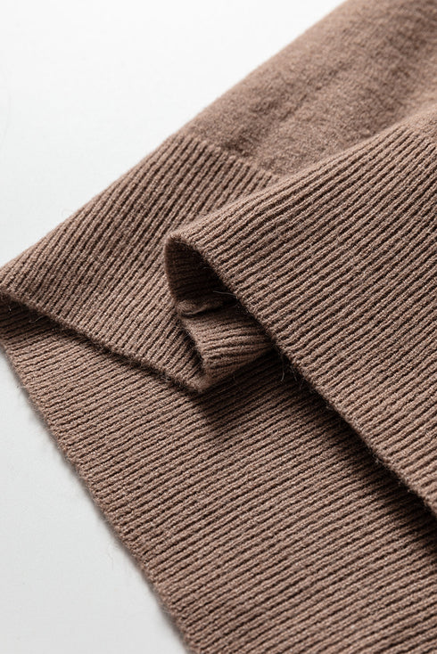 Relaxed V Neck Contrast Trim Pullover Sweater