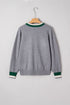 Relaxed V Neck Contrast Trim Pullover Sweater