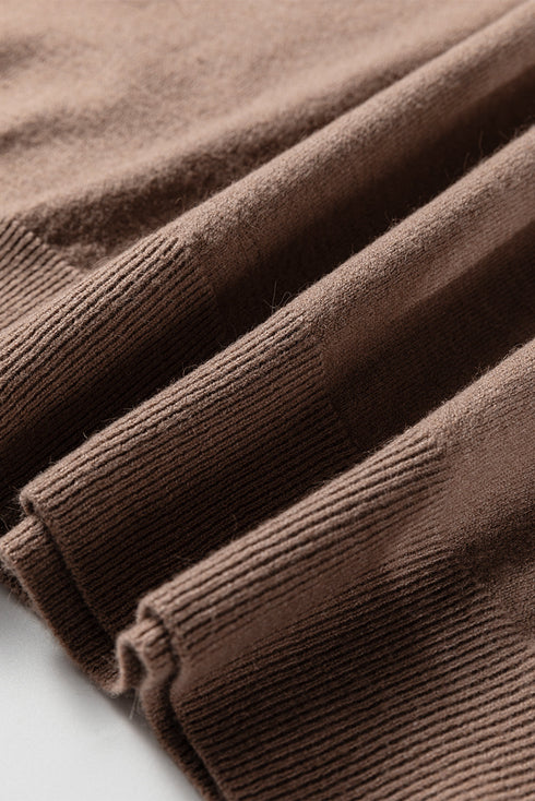 Relaxed V Neck Contrast Trim Pullover Sweater