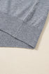 Relaxed V Neck Contrast Trim Pullover Sweater