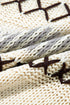 Relaxed V Neck Cross Stitch Detail Knit Sweater