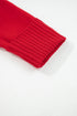 Relaxed V Neck Drop Shoulder Knit Hoodie