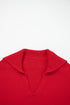 Relaxed V Neck Drop Shoulder Knit Hoodie