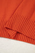 Relaxed V Neck Drop Shoulder Knit Hoodie