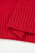 Relaxed V Neck Drop Shoulder Knit Hoodie
