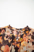 Relaxed V Neck Floral Print Puff Sleeve Blouse