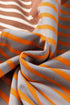 Relaxed V Neck Mixed Stripe Drop Shoulder Pullover Sweatshirt