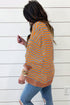 Relaxed V Neck Mixed Stripe Drop Shoulder Pullover Sweatshirt