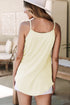 Relaxed V Neck Spaghetti Strap Jersey Knit Tank Top