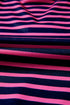 Relaxed V Neck Striped Pattern Long Sleeve Top