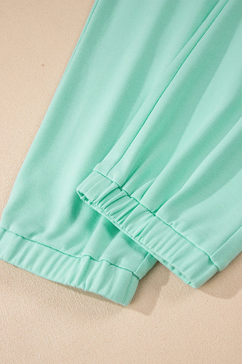 Relaxed V Neck Tee And Drawstring Pant Set