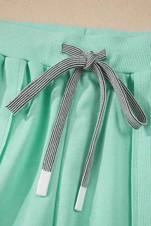 Relaxed V Neck Tee And Drawstring Pant Set