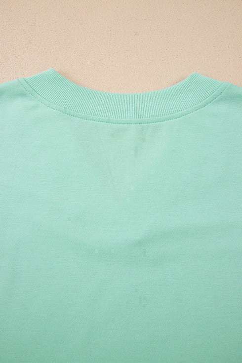 Relaxed V Neck Tee And Drawstring Pant Set