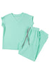 Relaxed V Neck Tee And Drawstring Pant Set