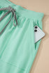 Relaxed V Neck Tee And Drawstring Pant Set