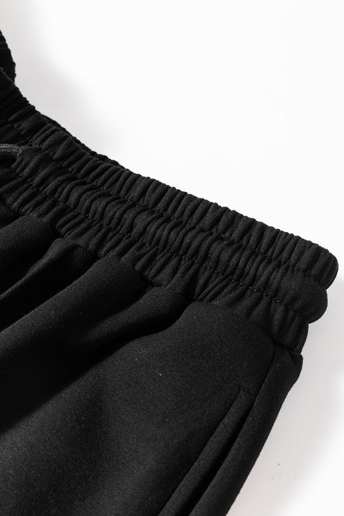 Relaxed V Neck Wide Leg Two Piece Set