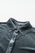 Relaxed Velvet Button Front Tiered Babydoll Dress