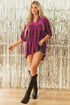 Relaxed Velvet Button Front Tiered Babydoll Dress