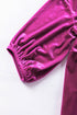 Relaxed Velvet Button Front Tiered Babydoll Dress