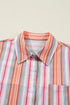 Relaxed Vertical Stripe Woven Button Down Shirt