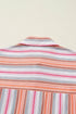 Relaxed Vertical Stripe Woven Button Down Shirt