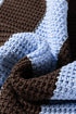 Relaxed Waffle Knit Block Stripe Pullover Sweater